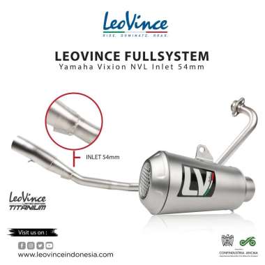Knalpot Leovince Fullsystem Yamaha Vixion Nvl/Nva Inlet 54mm Original Evo Short