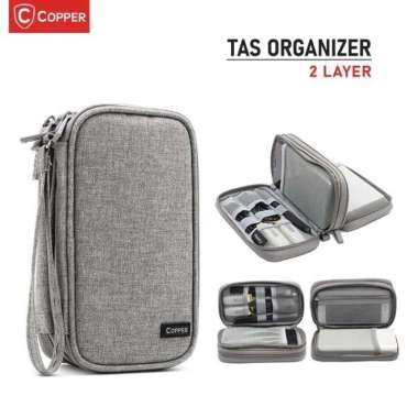 COPPER Tas Gadget Powerbank Waterproof ( Multifungsi Double Layer ) Biru