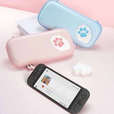 GeekShare Pouch / Carrying Case Cat Paw Blue & Cat Paw Pink Hardshell Storage Bag Portable Case for 