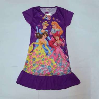 Dress Daster Anak Perempuan Princess 5-6 tahun 4 Princess Ungu Tua