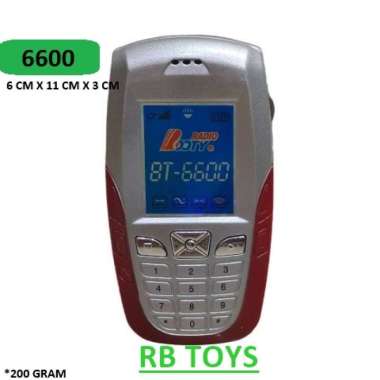 MAINAN ANAK ANAK RADIO BENTUK HP 6600 MERAH