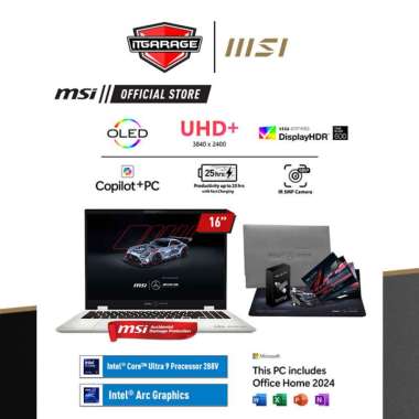 MSI PRESTIGE 16 AI+ Mercedes AMG B2VMG-085ID | Ultra 9-288V/32GB/1TB/Intel Arc Graphics