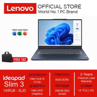 Lenovo IdeaPad Slim 3 14IRU8 - 5LID i3 1315U 8GB 256GB 14.0" FHD (UNIT + BONUS ONLY)