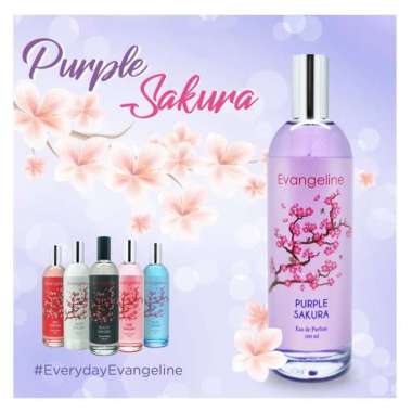 Evangeline Sakura Eau De Parfum 100ml - Parfum Evangeline 100ml Purple Sakura