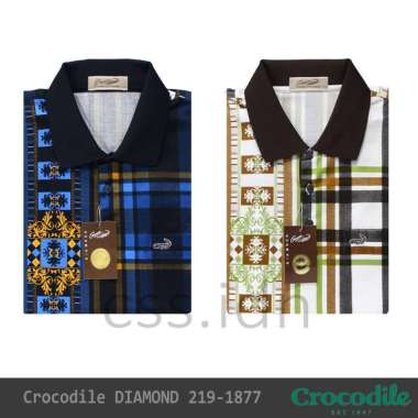 Kaos Kerah Pria Crocodile Diamond 219-1877 Putih L