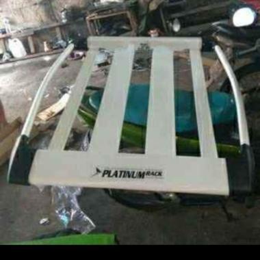 Platinum Rack Atas Mobil + Cross Bar Universal White