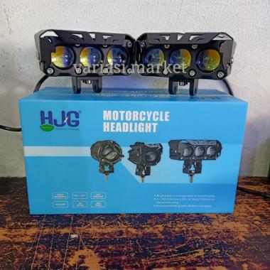 Lampu Tembak Laser SQL 3 Mata HJG - Foglamp Laser SQL HJG High Low ORIGINAL 100 % Multicolor