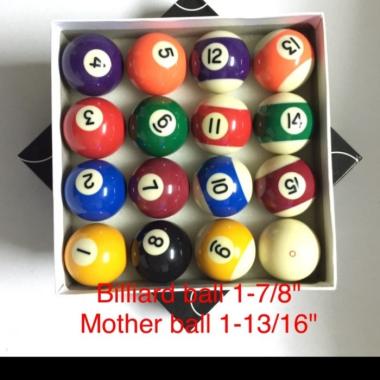 BOLA BILLIARD SET KECIL 1. 7/8 BILLIARD POOL SNOOKER