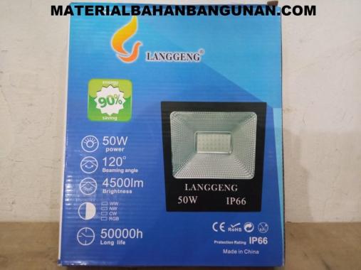 Lampu Tembak 50Watt Lampu Sorot Outdoor LED Putih Flood Light Lapangan