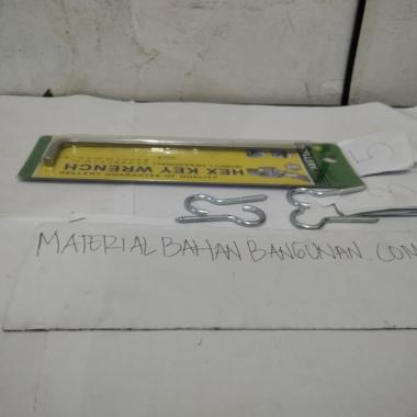 PAKET PER4 SKRUP GANTUNGAN BUKA NO 8 KUNCI L PANJANG 6 MM
