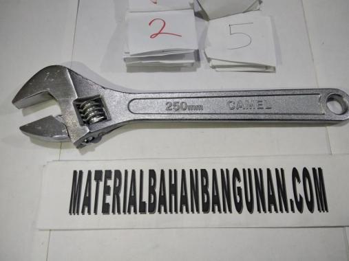 kunci inggris adjustable wrench 10 inch alat bengkel motor mobil