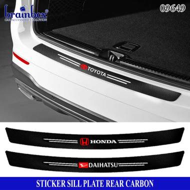 HIGH QUALITY Sticker Sill Plate Belakang Karbon Stiker Pelindung Pijakan Lantai Pintu Mobil Mugen Po