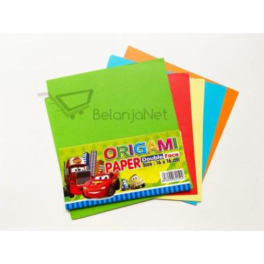 Kertas Lipat | Kertas Origami 2 sisi Ukuran Besar 20x20 | 20 lembar 16 x 16
