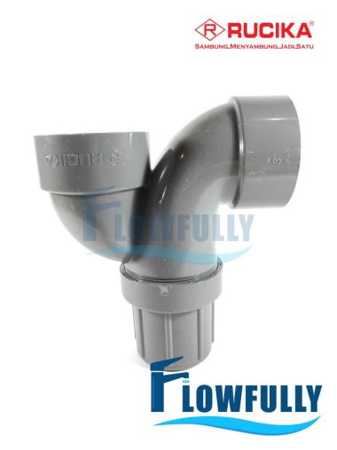P TRAP D 3 inch RUCIKA SIFON PVC 3" SAMBUNGAN LEHER ANGSA