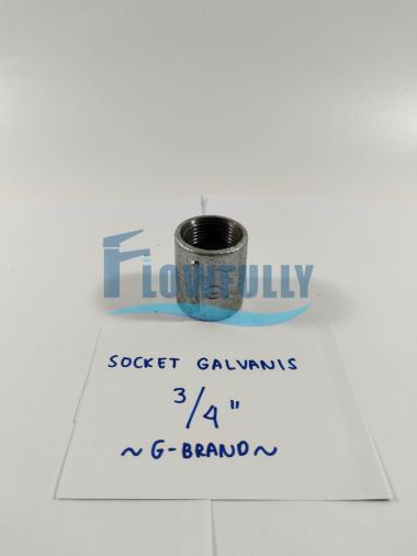 SOCKET BESI GALVANIS 3/4 INCH G BRAND SOK SOCK LURUS 0,75 DIM