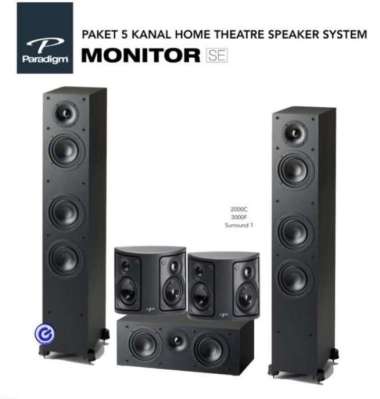 Paket home theatre 5 speaker system Paradigm 3000F Surround1 Atom
