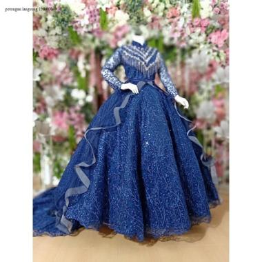 Baju pakaian gaun pengantin busana pernikahan wanita gown dress wedding dress muslim perempuan hijab