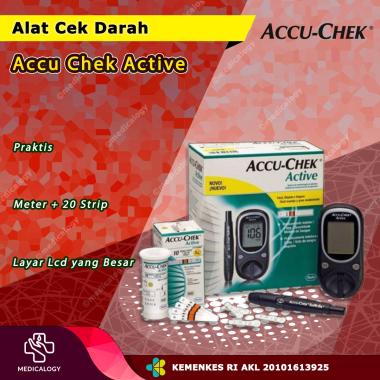 Accu Chek Active Alat Cek Gula Darah (Bonus 20 Strips)