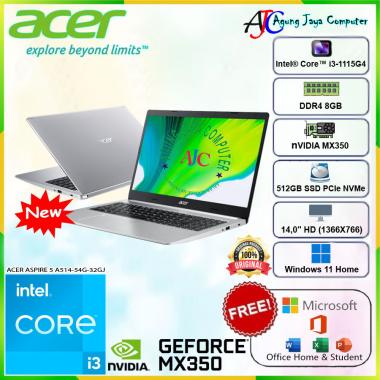 ACER ASPIRE A514-54G-I3-1115G4/8GB/512GB/MX350/14"HD/WIN11 OHS-SILVER