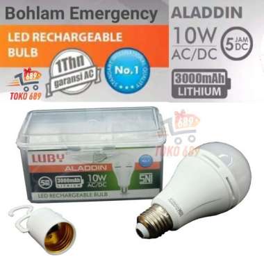 Lampu LED Emergency Aladdin 10watt / Bohlam LED Rechargeable Aladdin multy colour