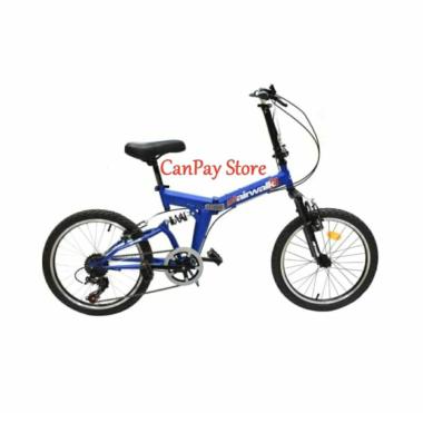Airwalk Expresso Suspension Sepeda Lipat 20 7-Speed Biru