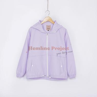 Elmyra Soft Lilac - Jaket Parasut Hoodie Wanita S-M Soft Lilac