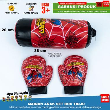 Mainan Boxing Tinju set samsak sarung tinju Spiderman anak anak