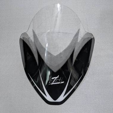 visor Black Series vario 125 150 LED - windshield motor Black Series PUTIH