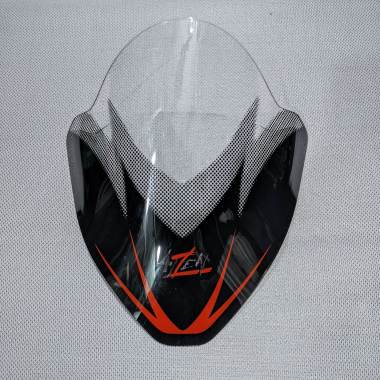 visor Black Series vario 125 150 LED - windshield motor Black Series MERAH