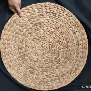 Rug karpet tikar anyaman enceng eceng gondok floor mat diameter 200cm