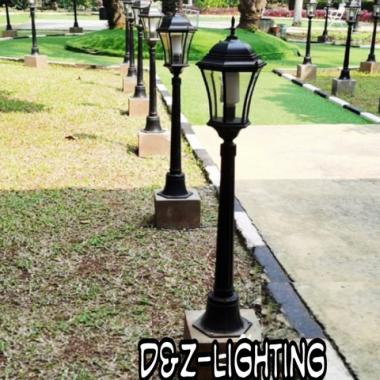 Lampu Taman Tiang Outdoor - Lampu Taman Klasik 2034 A Hitam