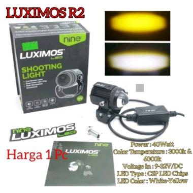 Lampu D2 Laser Nine LUXIMOS R2 Shooting light putih kuning