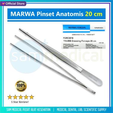 MARWA Pinset Anatomis / Thumb Dressing Forceps 20cm