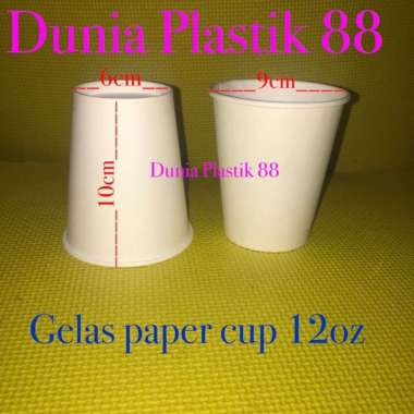 isi50pc gelas PAPER CUP 12oz kertas foam POLOS 12oz putih untuk minuman kopi teh panas hot