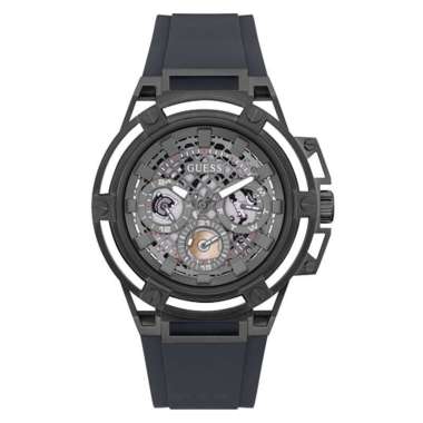 GUESS Watches GW0423G3 Original MATRIX - Jam Tangan Pria - Analog Black Silicone