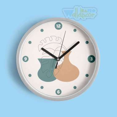 Jam Dinding Kaca Analog Dekorasi Dinding Kamar Aesthetic Nordic Minimalis