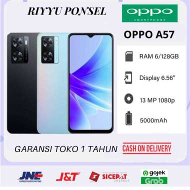 OPPO A57 Ram 6/128 GB New Serries Hitam