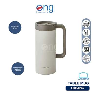Exclusive Gelas Cangkir Metro Table Mug Hot & Cool Tumbler 473 ml 473ml Lock n Lock LHC4247 LHC 4247