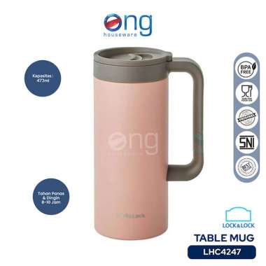 Exclusive Gelas Cangkir Metro Table Mug Hot & Cool Tumbler 473 ml 473ml Lock n Lock LHC4247 LHC 4247