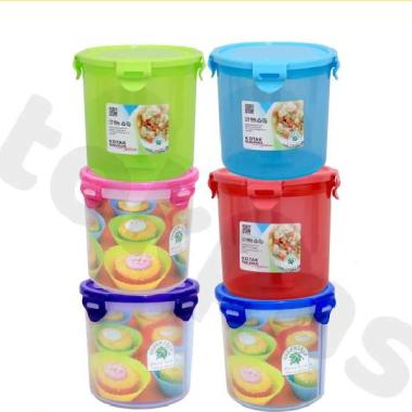 Tempat makan / Toples 7178 Lock 4 Green Leaf Merah