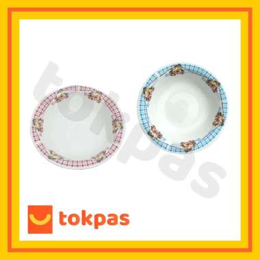 Mangkok Motif Bunga Home Line Biru