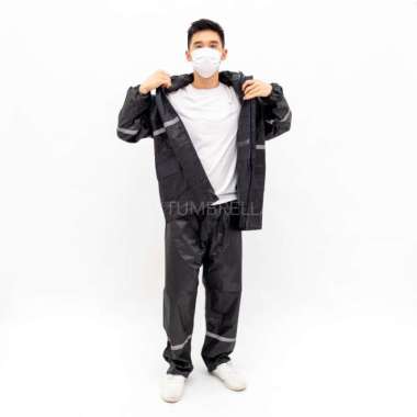 Setelan Jas Hujan / Jas Hujan Pria / Jas Hujan Dewasa / GRC - 81029 XXL Hitam