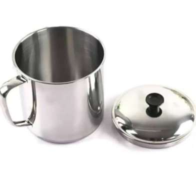 KOMODO MUG DAN TUTUP STAINLESS 12 CM TEBAL PUAS ORIGINAL RESMI!