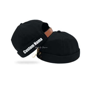 VERISY TOPI CAP MIKIHAT CUSTOM TULISAN BORDIR NAMA SENDIRI CUSTOM NAMA Hitam