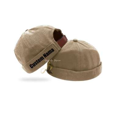 VERISY TOPI CAP MIKIHAT CUSTOM TULISAN BORDIR NAMA SENDIRI CUSTOM NAMA Krem