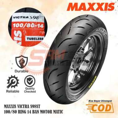 Ban Luar Maxxis Victra S98 ST 100/80 Ring 14 Tubeless Motor Beat Vario