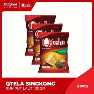 3 Pcs - Qtela Singkong Rumput Laut 100gr