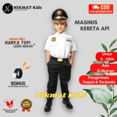 BAJU MASINIS KOSTUM ANAK SETELAN PROFESI STELAN KARNAVAL PAWAI TK SD - Hanya Topi