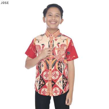Evercloth Jose Kids Kemeja Batik Anak Laki-Laki Atasan Anak SIZE 4
