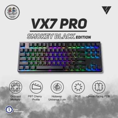 Vortex Series VX7 Pro Smokey RGB Hotswap Mechanical Gaming Keyboard Multicolor